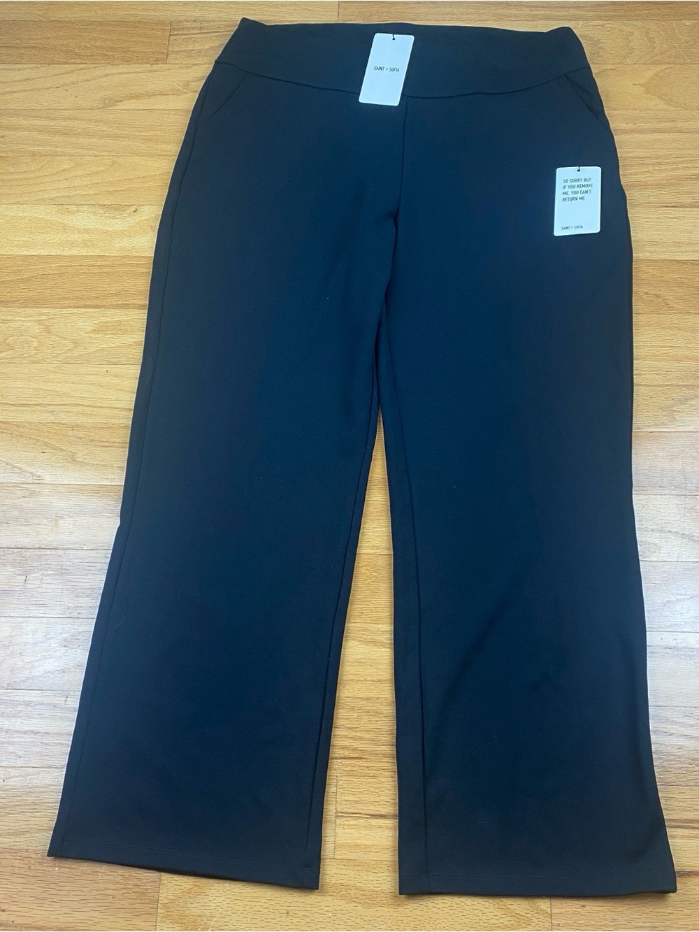 SAINT + SOFIA Runway Pants Black Plain – SIZE UK 20 US 16 EU 3XL